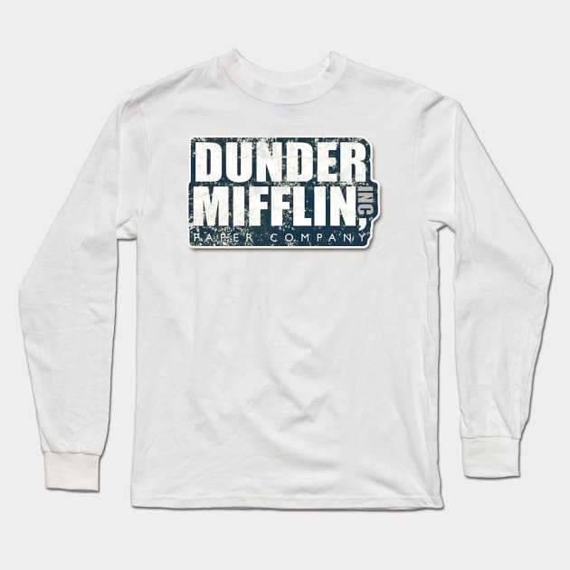 Dunder Mifflin Vintage Long Sleeve T-Shirt by consigliop